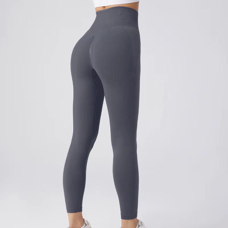 Nylon Gym Leggings Yoga Women'S Pants Tight Sports Pants High Waist Elastic Breathable Thick Not See through 19 Colors